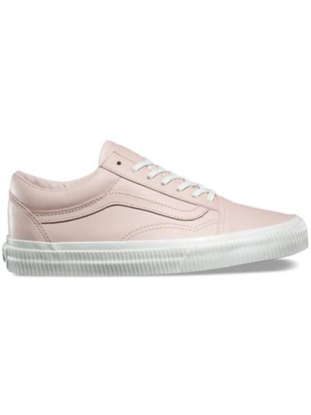 Vans Old Skool Embossed Sidewall Sepia Rose Pink Leather Skateboard Shoes, sz 7